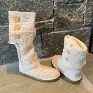 Classic Cardy S/N 1876 Metallic Knit Ugg Boots